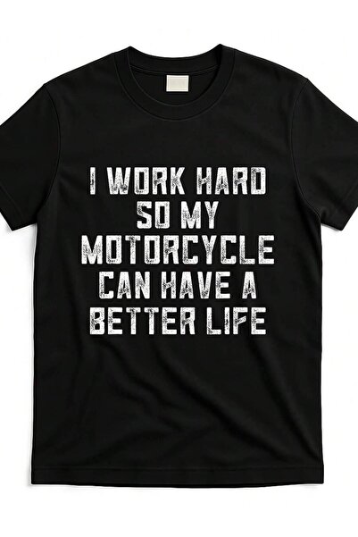 26LIK Men'S Saying T-Shirt "I Work Hard So My Can Have A Better Life" Black W...