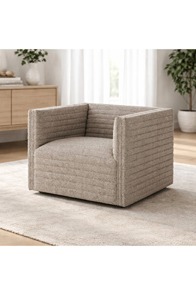 Roots Furniture كرسي بادما الدوار باللون البيج