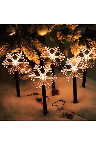 Rao Set 5 Lampi LED cu Baterii, de Exterior Model Fulg de Nea, pentru Gradina...