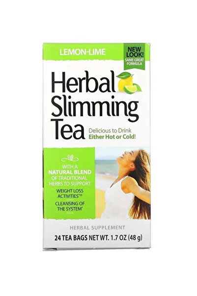 21st Century Herbal Slimming Tea Lemon-Lime Benzoin Caffeine Free 24 Tea Bags...