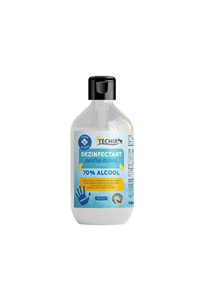 Techir Dezinfectant de mâini virucidal cu 70% alcool, cu capac flip-top, 500 ml