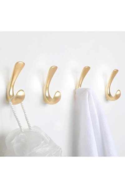 STARSTAR 4-pack bathroom towel hooks, brushed gold bathroom towel hooks, bath...