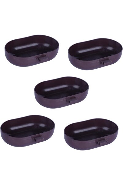 STARSTAR 5-Piece Multi-Purpose Mini Birdcage Bathtub Feeder - Coffee