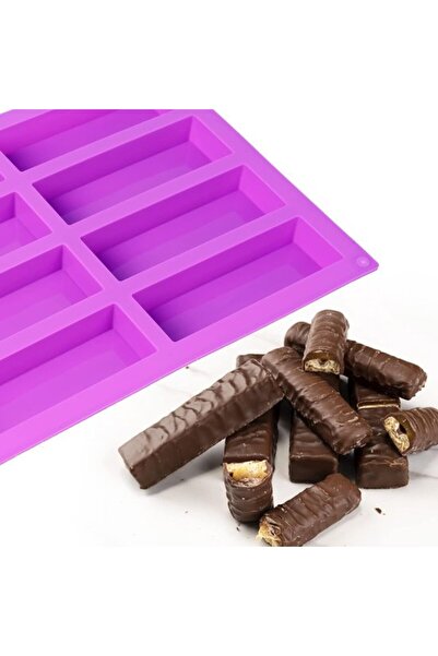 STARSTAR Silicone baking mold - 8 bars - Candy bars, chocolate, granola bars,...