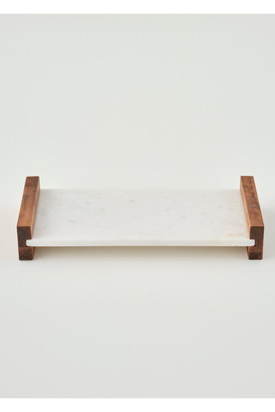 Bella Maison Olmo Mermer Dekoratif Tepsi Naturel (15x30 cm)