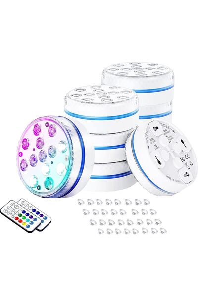 STARSTAR 8-Piece LED Underwater Lights - Magnetic IP68 Waterproof Lights, Sui...