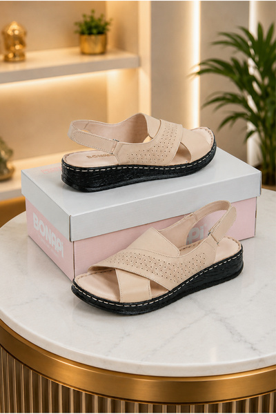 ihvan online Bonapi Women's Laser Patterned Velcro Hac Umre and Daily Comfort...