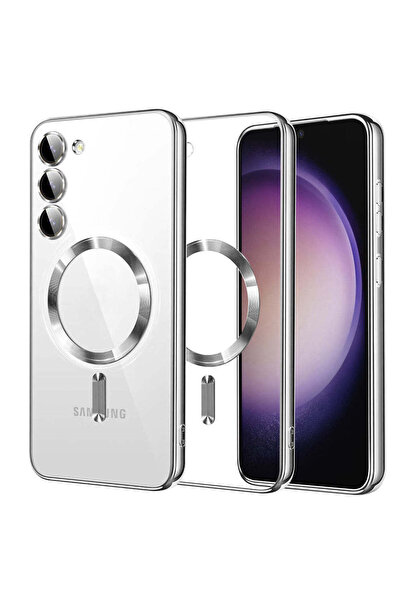 Techsuit Husă pentru Samsung Galaxy S23, Lux Crystal MagSafe, argintiu - argi...
