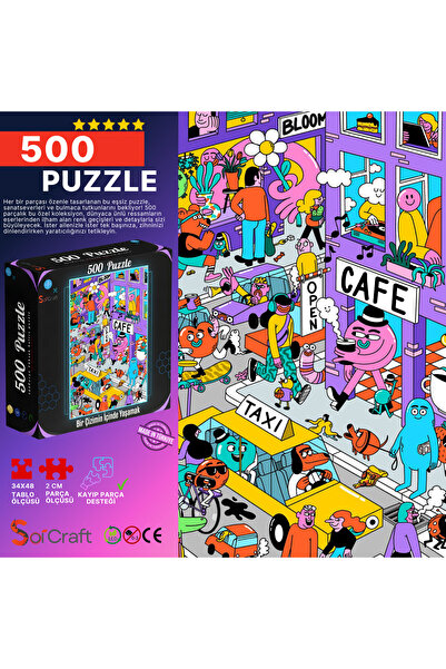 Soi Craft 500 Parça Puzzle Bir Çizimin İçinde Yaşamak # 905