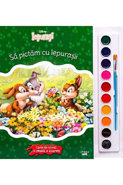 Litera Disney Iepurasi. Sa pictam cu iepurasii. Carte de colorat cu pensula s...
