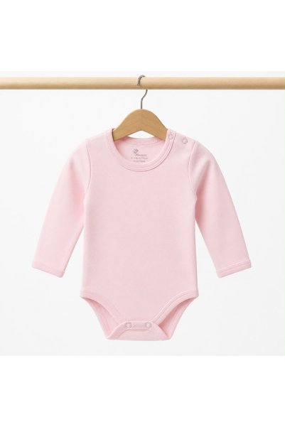 H&C COOLBOY H&C Long Sleeve Shoulder Snap Baby Bodysuit 100% Cotton