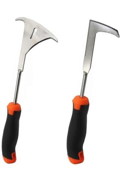 Morvena Picks Set de 2 răzuitoare manuale din oțel inoxidabil cu mâner, racle...