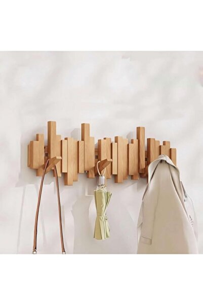STARSTAR Coat Rack - Piano Key Design, Wooden Folding Wall-Mounted Coat Rack,...
