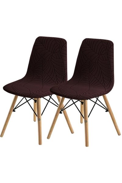 STARSTAR Restaurant chair covers - Modern and stylish - Two-piece set - Brown