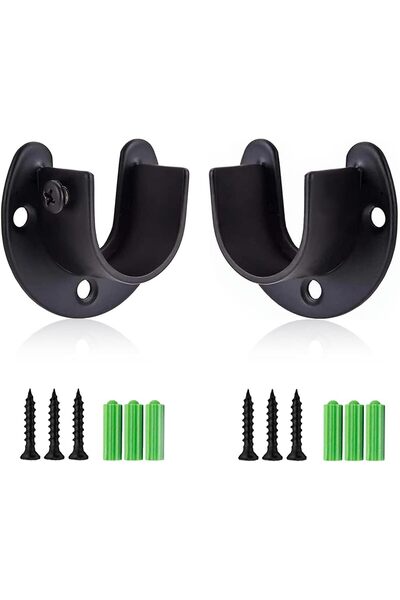STARSTAR Stainless steel wardrobe rod bracket, 2-pack of 1-inch diameter supp...