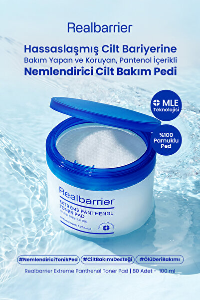 Real Barrier Pantenol İçerikli, Nemlendirici Cilt Bakım Pedi REALBARRIER Extr...