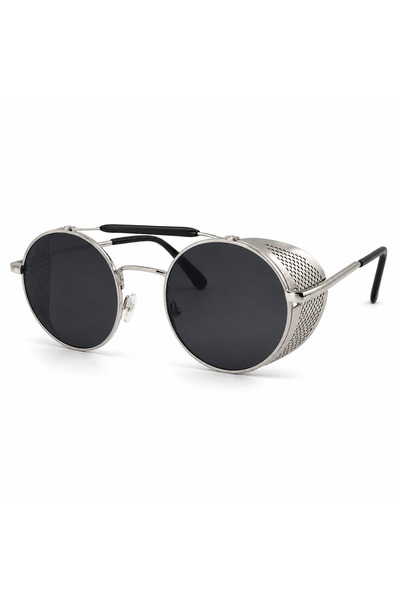 Generic Brand Ochelari de soare Fashion Round Unisex, ramă argintie, lentile ...