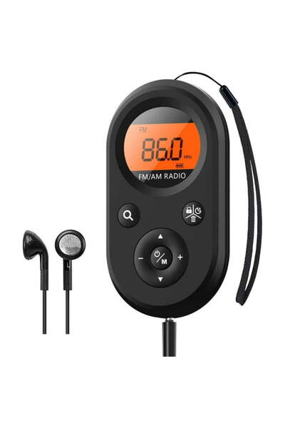 STARSTAR AM/FM portable radio, personal pocket radio, rechargeable, small dig...