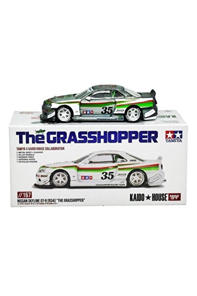 mini gt نموذج سيارة نيسان سكايلاين جي تي-آر (R34) بمقياس 1/64 من تاميا إكس - ...