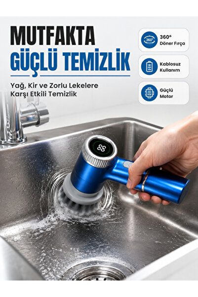 Dijital Göstergeli Şarjlı Temizlik Fırçası ile Konforlu Kullanım Deneyimi -