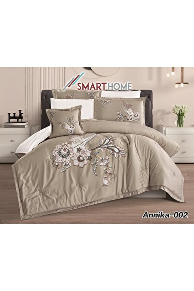 smart home طقم مفرش نفر ونفر ونص صيفي مشجر 5 قطع من خامة المايكروفايبر راحة ل...
