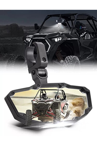 The Beast REARVIEW MIRROR WITH CABIN LIGHT SSV/UTV 1.5-2 INCH