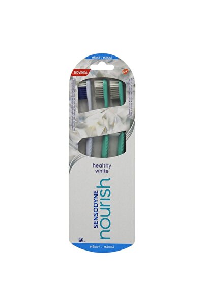 Sensodyne Toothbrush, Sensodyne, Nourish Healthy White 3 pcs