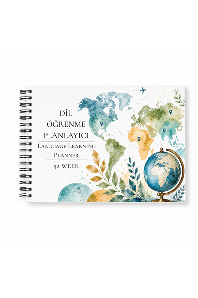 Kapudan 52 Week Language Learning Planner / A5 Horizontal 52 Sheets (104 Page...