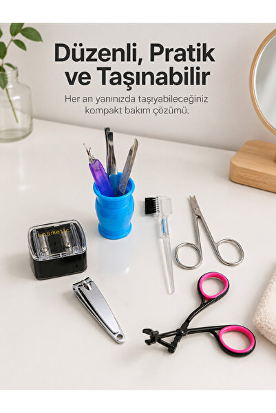 teknotrust Preminium Stainless Steel Manicure Set Nail Eyebrow and Personal C...