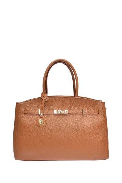 SimpleFind Anna Luchini Geanta piele -DACIANA-Coniac,Geanta de mana piele nat...
