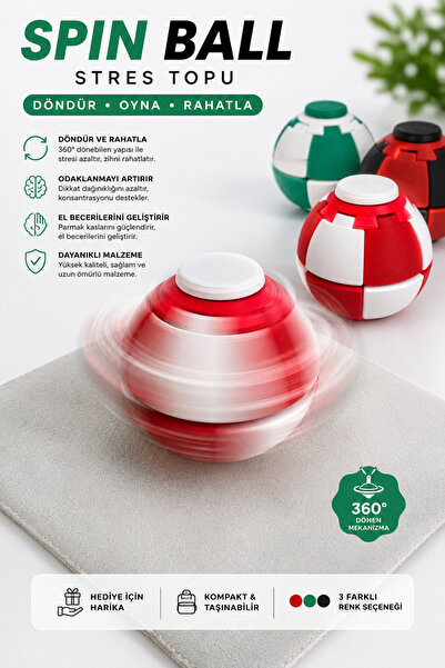 BEYZANA Spinner Ball Stres Oyuncağı Stres Topu Bas Döndür