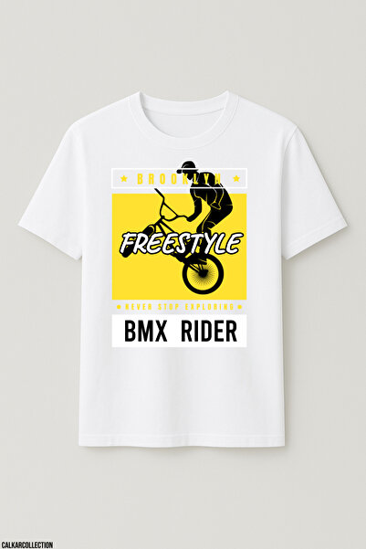CALKARCOLLECTION Unisex Oversize Freestyle Bmx Rider Tshirt