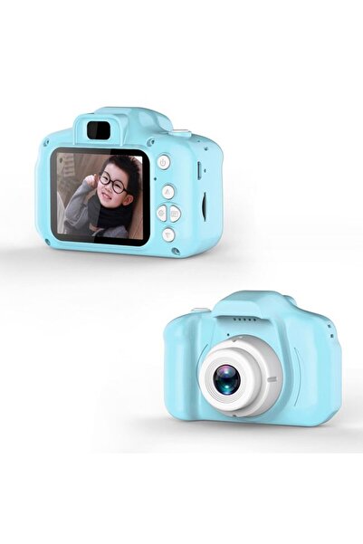 BAMI NETWORK Aparat foto copii jocuri video plastic bleu alb 8.5x5x6cm