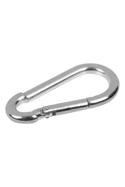 BAMI NETWORK Carlig carabinier metalic argintiu 8cm pentru siguranta