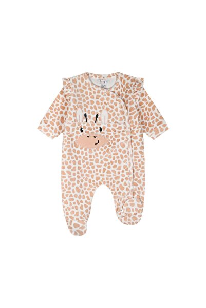 Energiers Φορμάκι βελουτέ βρεφικό κορίτσι "Lovely giraffe" σομόν