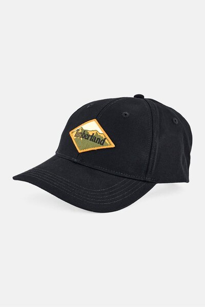 Timberland Men Embroidered Adjustable Cap, Black