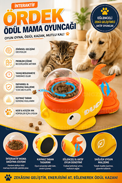 CNGZSHOP İnteraktif Evcil Hayvan Kedi Köpek Ödül Maması Oyuncağı Zeka Geliştirici Mama Dağıtıcı Kaymaz Taban