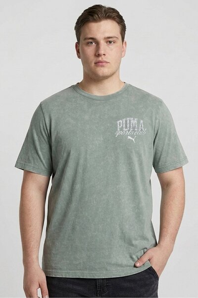 Puma Class Washed Tee Green Men's Short Sleeve T-Shirt