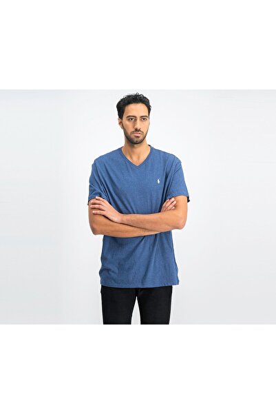 Polo Ralph Lauren Men Classic Fit V-neck Short Sleeve T-shirt, Blue Heather