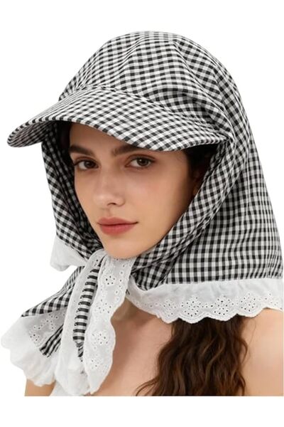 STARSTAR Women's headscarf baseball cap with lace trim, sun hat with neck pro...