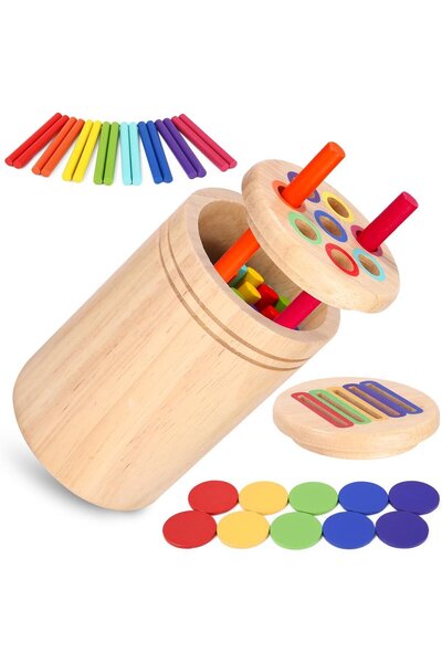 STARSTAR Wooden Toys,Educational Toys,Montessori Toys for Children Aged 1-3,L...
