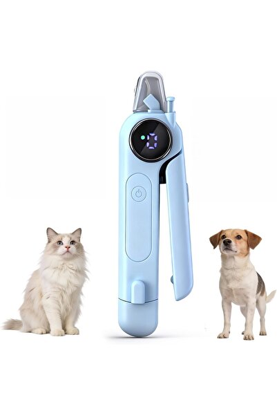 STARSTAR 2-in-1 dog nail clippers and nail file with LED light and smart disp...