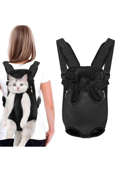 STARSTAR Adjustable and foldable pet backpack with zipper, suitable for small...