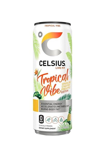 Celsius Tropical Vibe Sparkling Starfruit Pineapple Energy Drink 355ml