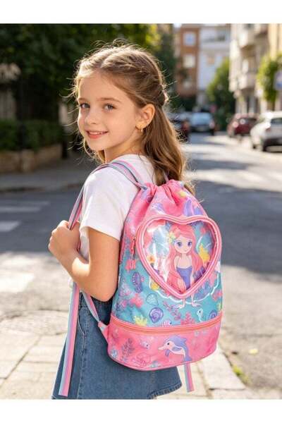 Five Dream House Kids Swim Bag Double Waterproof Swimming Backpack for Kids B...