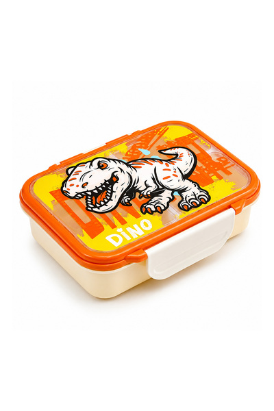 HI-FINE Kids Dino Divided Lunch Box 550ml,Handheld Leak‑Proof Sealed BPA‑Free...