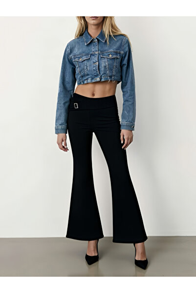 Take Two By Styli Black Solid Flared Pants