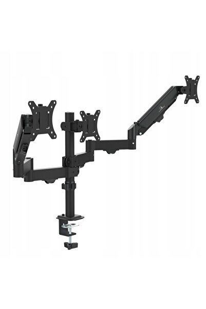 Maclean Suport de birou pentru 3 monitoare, reglabil, universal, 17-27 inch, ...