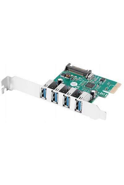 Lanberg Placă PCI Express X1 la USB 3.1 Gen1 cu 4 porturi, profil redus