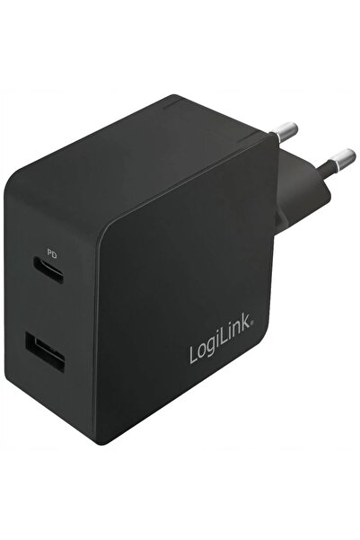 NO BRAND Adaptor de alimentare USB de 18W LogiLink 1xUSB-C PD 1xUSB-A QC cu î...